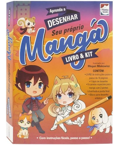 Libro Livro Interativo: Aprenda A Desenhar Seu Mangá De Happ