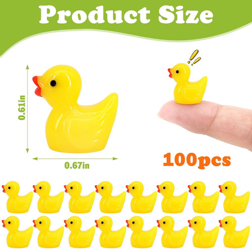 100 Piezas De Simpático Patito De Resina Para El Baño