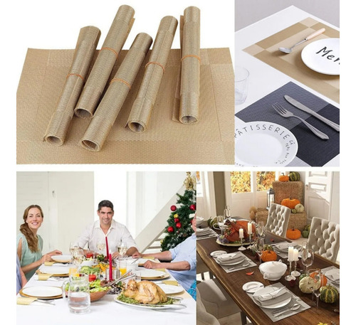 Tapetes De Mesa De Comedor Limpios Y Resistentes De Vinilo O