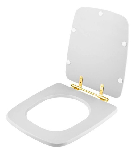Tampa De Vaso Boss Branco Para Incepa Com Ferragem Dourada