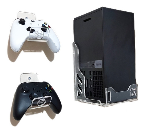 Soporte Pared Xbox Series X + 2 Bases Para Control  Acrilico