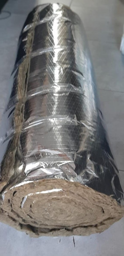 Imagen 4 de 6 de Lana De Roca Mineral C/aluminio X5m2 (25mmx40kg) Calidad