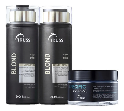 Kit Truss Blond Sham 300ml E Cond 300ml + Specific Másc 180g