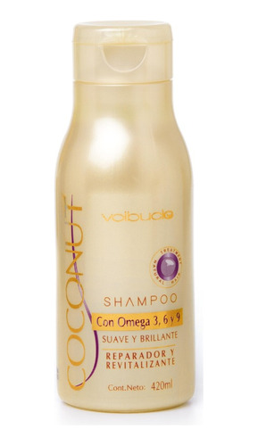 Volbucle Shampoo Coconut Con Omega 3, 6 Y 9 Reparador X420ml