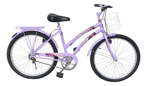 Bicicleta Infantil Passeio Calil Cindy Aro 24 Feminina - Lilás