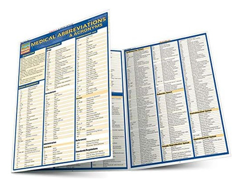Medical Abbreviations & Acronyms (quick Study Academic), De Barcharts, Inc.. Editorial Barcharts Inc, Tapa Dura En Inglés