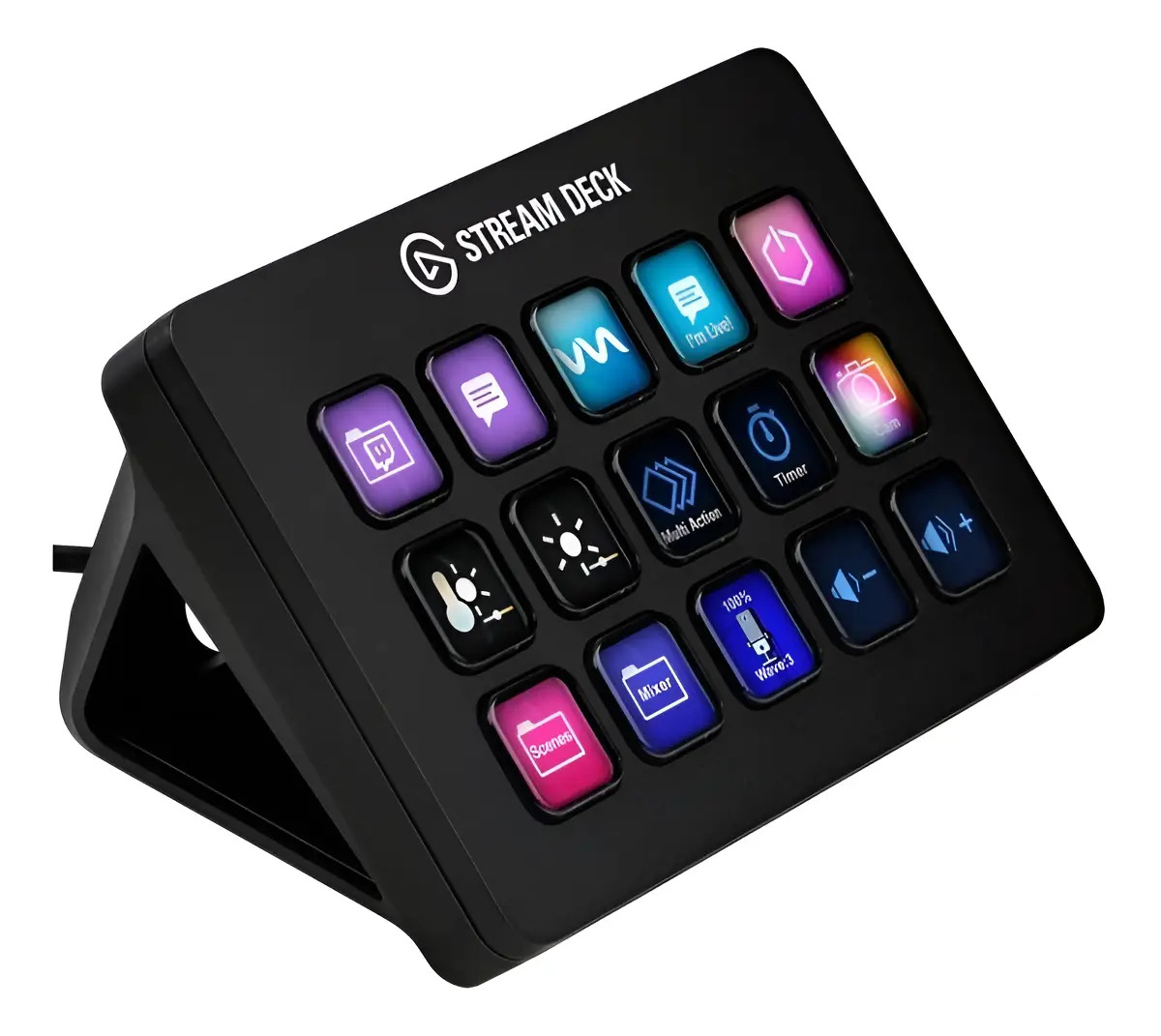 Mesa Controladora Streaming Elgato Stream Deck Preto Espanhol