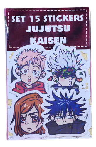 Set De Stickers Jujutsu Kaisen Holograficos Kawaii