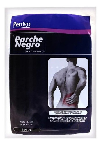 Perrigo Parche Negro Auxiliar Afecciones Musculares 1 Pza