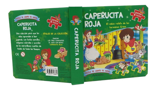 Imagen 2 de 4 de Libros Para Pintar Caperucita Roja 6 Puzzles