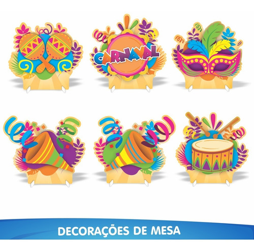 Imagem 6 de 9 de Kit Festa Fácil Carnaval Da Alegria - Decoração Colorida