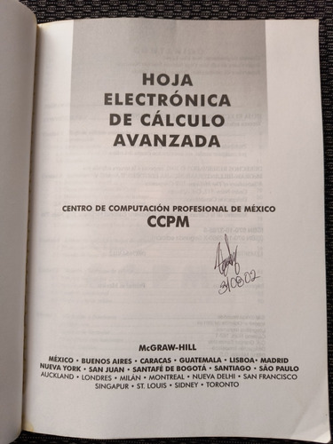 Hoja De Cálculo Avanzada (Usado)