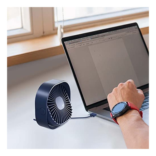 Ventilador De Escritorio Rjvw 3 Velocidades Para Hogar Azul