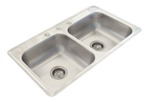 Fregadero Cocina Empotrar 2 Tinas 84x48x15 M11019