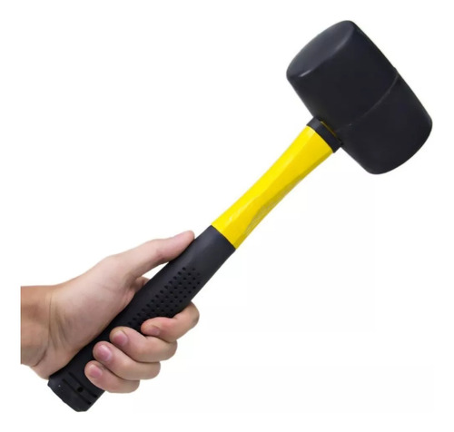 Maza Martillo Goma 300 Grs Mango Fibra Industrial Carpintero