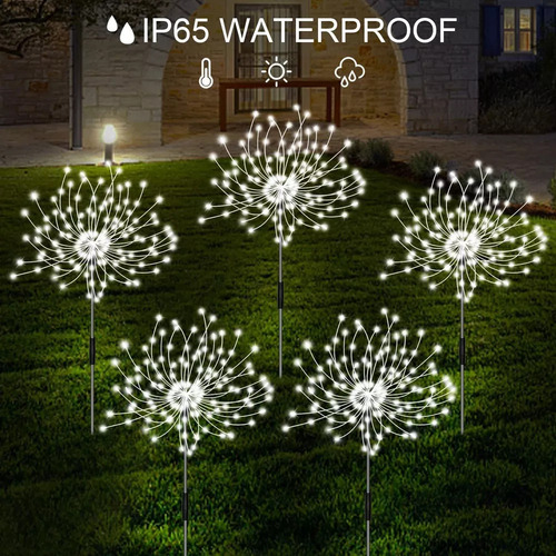 Luz Solar De Fuegos Artificiales Para Decoración De Jardines