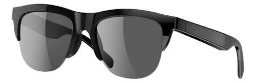 Gafas De Sol Con Bocinas Bluetooth Resiste La Lluvia Ipx4 Lente Negro Varilla Negro Armazón Negro Diseño Mirror