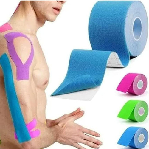 Kit 3 Fitas Kinesio Bandagem Elástica Muscular