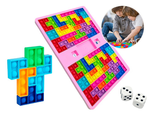 Pop It Rompecabezas Juegos Vs Burbujas Bloques Tetris Puzzle