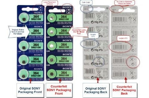 Sony Sr621sw 364 Pilas De Boton 10 Unidades