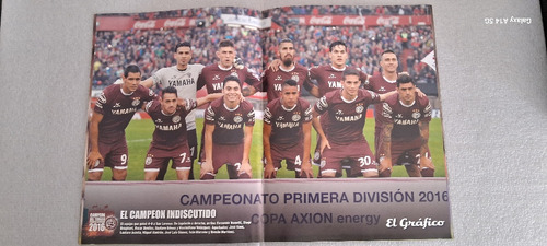 El Gráfico Lanús Campeón Torneo 1° División 2016 C/ Póster