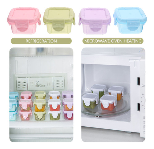 Cajas De Comida De 4 Piezas, Recipientes Multifuncionales De