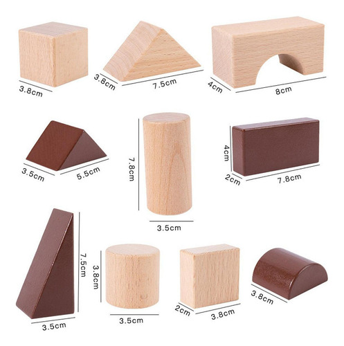 Juego De Bloques De Construcción De Madera, Juguetes De