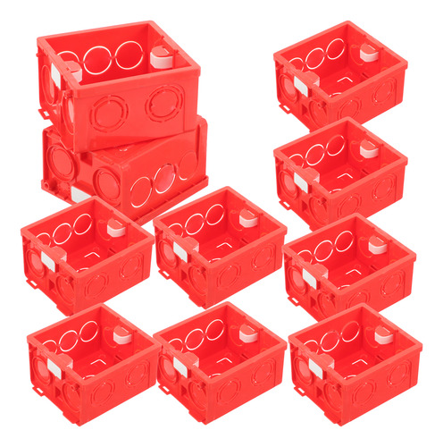 Cajas De Enchufe De Pared De 10 Piezas, Caja De Montaje Tipo