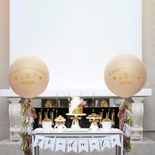 Pegatinas Doradas Con Forma De Globo De Graduación Autoadhes