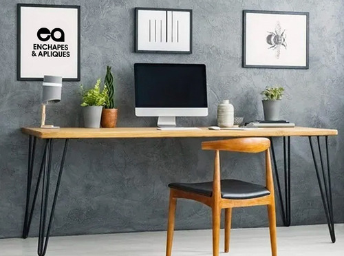 Imagen 4 de 5 de Pata Mesa Base Mueble Diagonal 71cm Metálica X 4unds