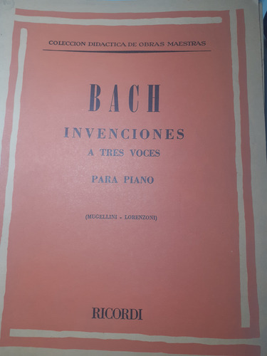 Partitura Bach Invencioned A Tres Voces Piano