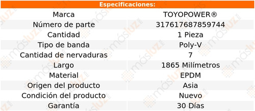 Banda Para C7500 Kodiak 6 Cil 6.6l 1997/1999 Toyopower