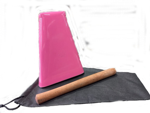 Campana Salsa Grande 21cm Rosa Fucsia Cerrada Con Palo Funda