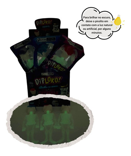 Pirulito Caveira Mexicana Festa Neon Halloween - Kit 12 Cx