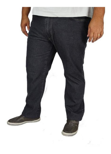 Imagem 1 de 4 de Calça Jeans Masculina Lycra Plus Size Tamanho Grande
