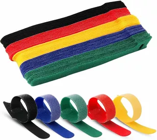 50 x cinta de velcro bridas diferentes colores 300 x 28 mm velcro cable cinta de velcro 
