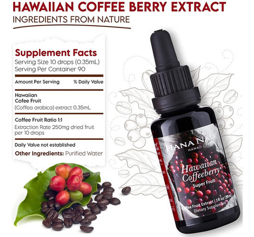 Extracto De Fruta De Café Hana Naia, Refuerzo Cerebral, 30ml