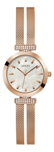 Reloj Para Mujer Guess Mini Dorado Negro Relojes Dama Pareja Correa Oro Rosa
