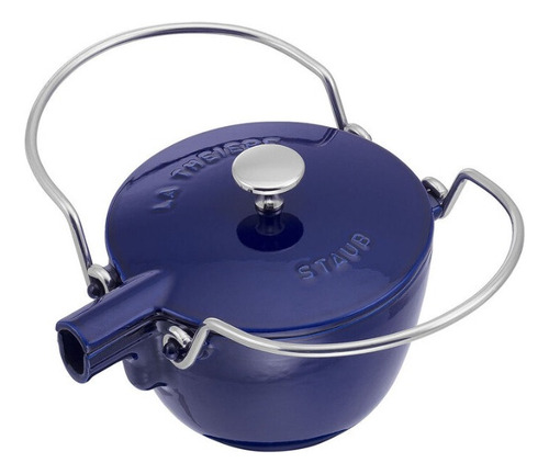 Staub Tetera Silbadora De Hierro Fundido 1.15 Litros C/tapa Color Azul Oscuro
