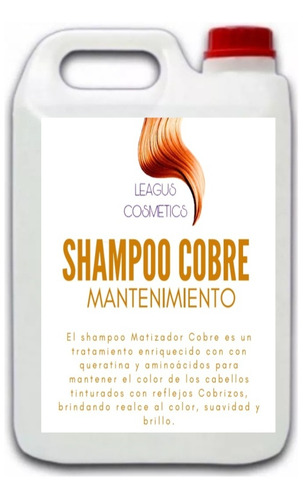 Shampoo Cobre 5 Litro  Mantenimiento  Del Color