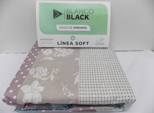 Imagen 1 de 3 de 10 Juegos De Sabanas Blanco Black Soft Est 1 1/2 Mayorista