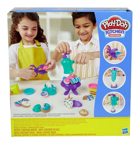 Imagen 3 de 7 de Plastilina Play Doh Juego De Donas Deliciosas Hasbro