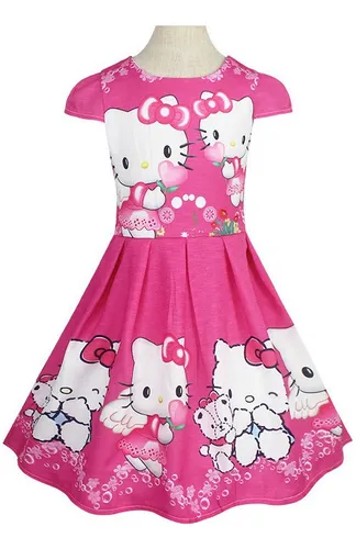 Vestido Infantil De Hello Kitty Para Ni a De 3 A 8 A os Cuotas