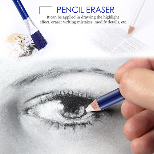 12 Pieces Eraser Pencil Highlight Pencil Eraser With Brush R