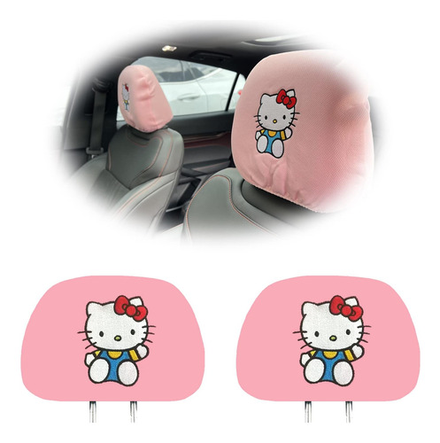 Houkig 2 Fundas Para Reposacabezas De Automóvil De Gatito, A