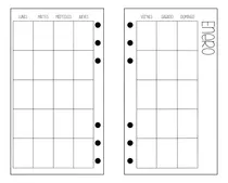 Comprar Hojas A6 Para Carpeta Planner - Hojas Mensuales - 50 Hojas