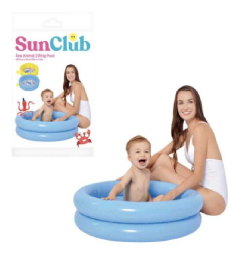 Pileta Inflable Animal 2 Aros 76cm Sun Club Verano Niños