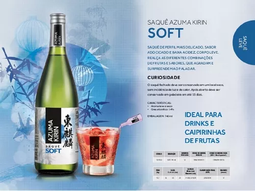 Sake Azuma Kirin Soft 740ml (Saquê) - Dose Onlibe Bebidas - Dose Online  Bebidas