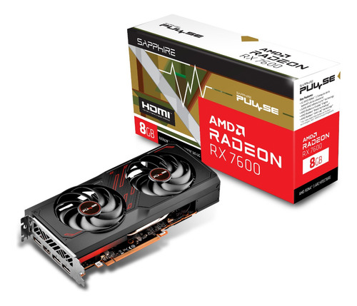 Placa De Vídeo Sapphire Pulse Amd Radeon Rx 7600 8gb Gddr6