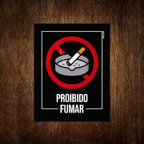 Placa Sinalização - Setor Proibido Fumar 18x23